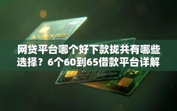 网贷平台哪个好下款拢共有哪些选择？6个60到65借款平台详解