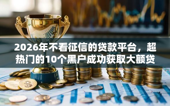 2026年不看征信的贷款平台，超热门的10个黑户成功获取大额贷款的平台推荐