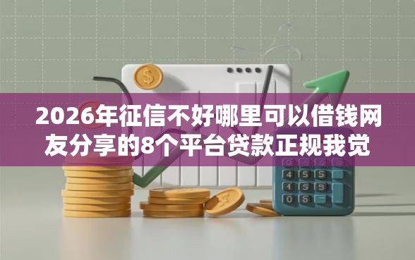 2026年征信不好哪里可以借钱网友分享的8个平台贷款正规我觉得不错！