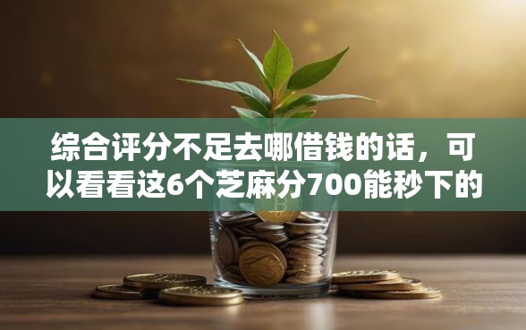 综合评分不足去哪借钱的话，可以看看这6个芝麻分700能秒下的口子