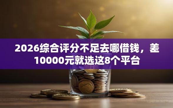2026综合评分不足去哪借钱，差10000元就选这8个平台