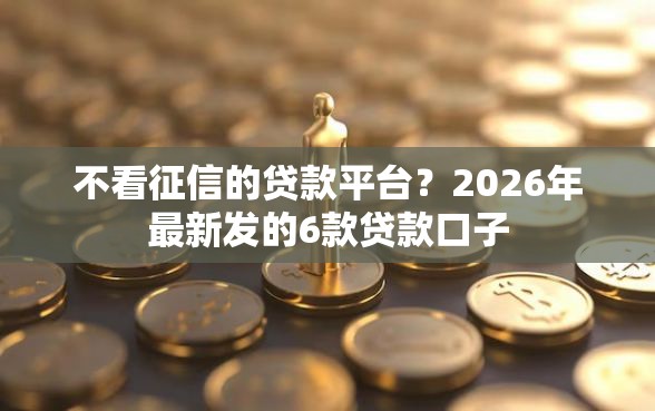不看征信的贷款平台？2026年最新发的6款贷款口子