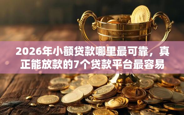 2026年小额贷款哪里最可靠，真正能放款的7个贷款平台最容易贷推荐