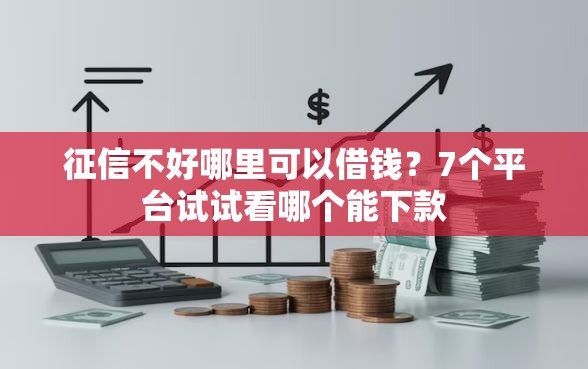 征信不好哪里可以借钱？7个平台试试看哪个能下款