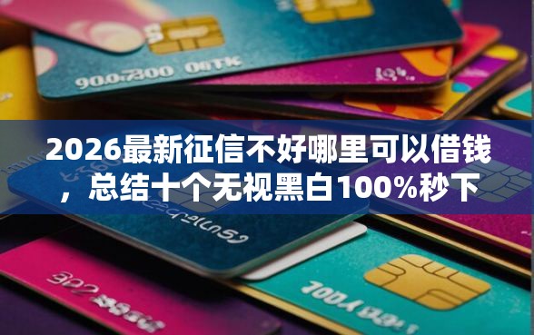 2026最新征信不好哪里可以借钱，总结十个无视黑白100%秒下网贷平台！