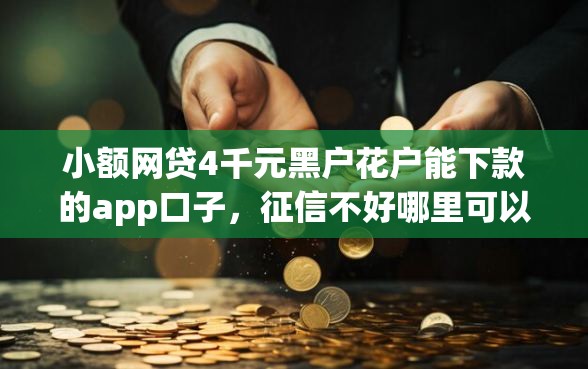 小额网贷4千元黑户花户能下款的app口子，征信不好哪里可以借钱的6个平台介绍