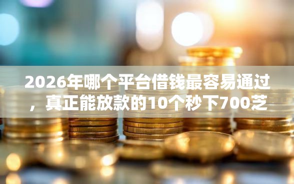 2026年哪个平台借钱最容易通过，真正能放款的10个秒下700芝麻分贷款软件推荐