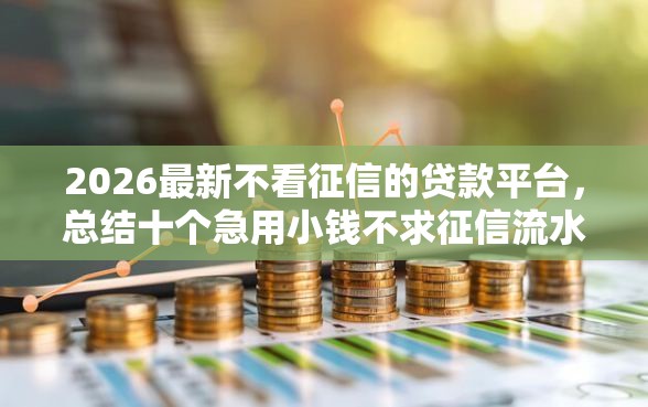 2026最新不看征信的贷款平台，总结十个急用小钱不求征信流水轻松贷的软件！