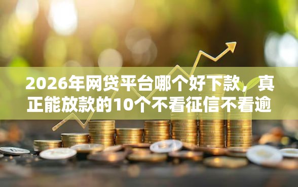 2026年网贷平台哪个好下款，真正能放款的10个不看征信不看逾期的借钱平台推荐