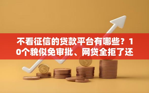 不看征信的贷款平台有哪些？10个貌似免审批、网贷全拒了还能撸的口子合集