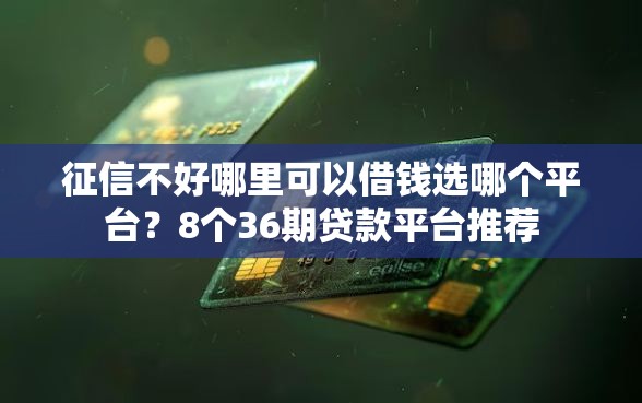 征信不好哪里可以借钱选哪个平台？8个36期贷款平台推荐