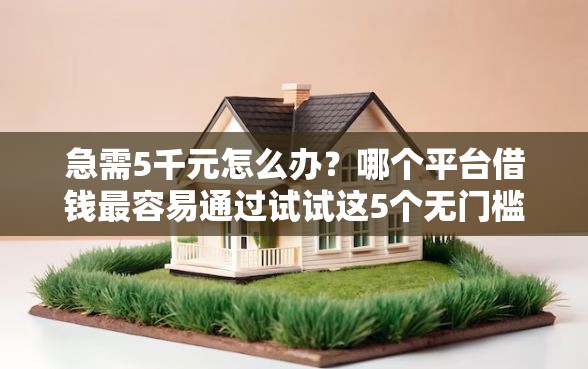 急需5千元怎么办？哪个平台借钱最容易通过试试这5个无门槛平台