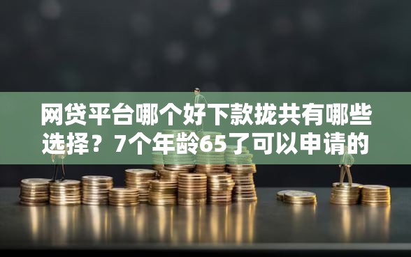 网贷平台哪个好下款拢共有哪些选择？7个年龄65了可以申请的网贷平台详解