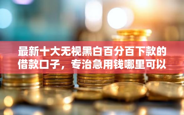 最新十大无视黑白百分百下款的借款口子，专治急用钱哪里可以快速借到