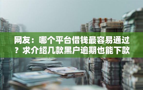 网友：哪个平台借钱最容易通过？求介绍几款黑户逾期也能下款的网贷