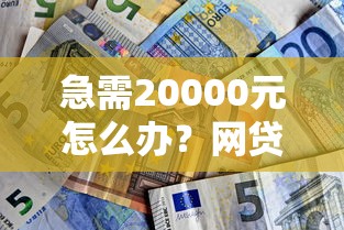 急需20000元怎么办？网贷平台哪个好下款试试这8个无门槛平台