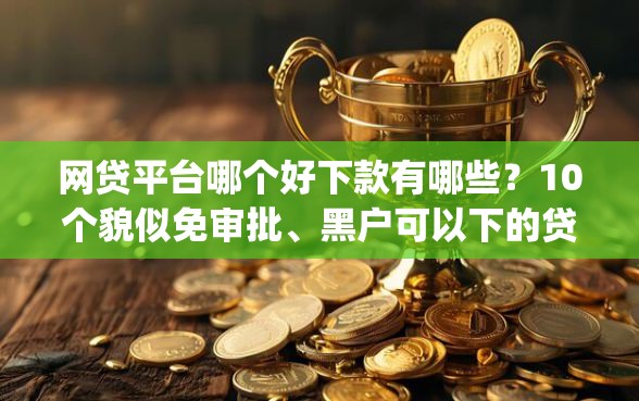 网贷平台哪个好下款有哪些？10个貌似免审批、黑户可以下的贷款app合集
