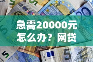急需20000元怎么办？网贷平台哪个好下款试试这8个无门槛平台