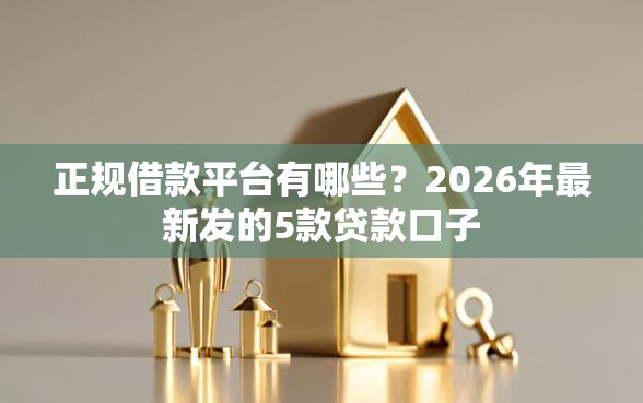 正规借款平台有哪些？2026年最新发的5款贷款口子