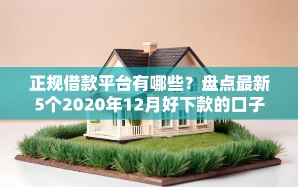正规借款平台有哪些？盘点最新5个2020年12月好下款的口子
