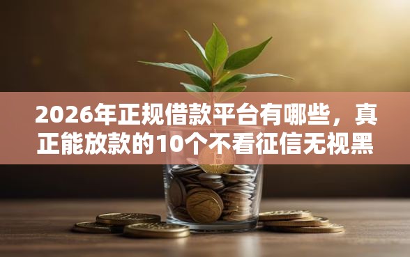 2026年正规借款平台有哪些，真正能放款的10个不看征信无视黑白百分百下款网贷口子推荐