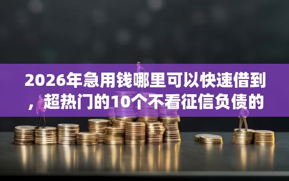 2026年急用钱哪里可以快速借到，超热门的10个不看征信负债的网贷百分百下款app推荐