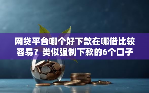 网贷平台哪个好下款在哪借比较容易？类似强制下款的6个口子参考