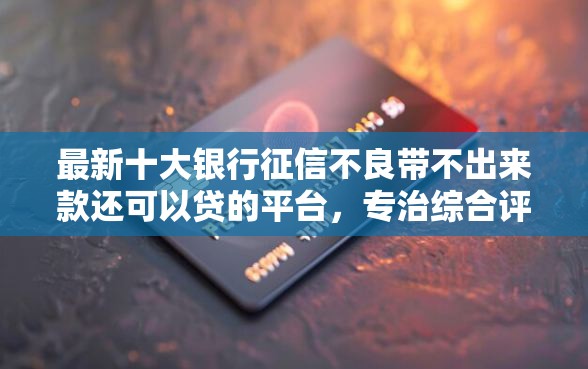 最新十大银行征信不良带不出来款还可以贷的平台，专治综合评分不足去哪借钱