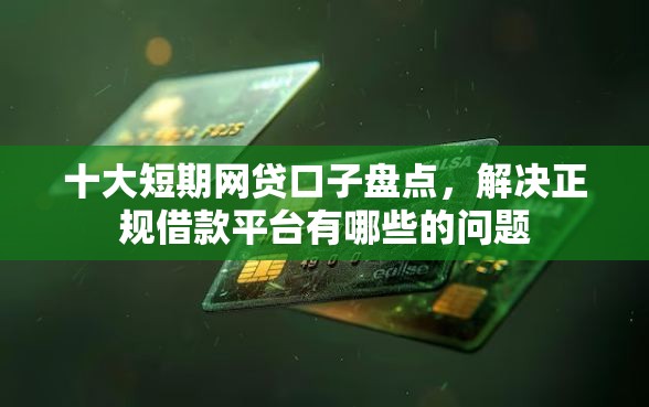 十大短期网贷口子盘点，解决正规借款平台有哪些的问题