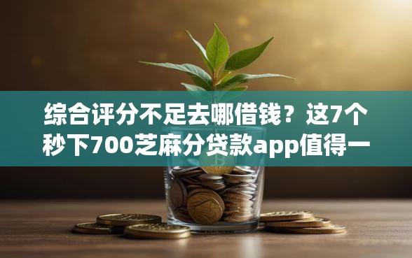 综合评分不足去哪借钱？这7个秒下700芝麻分贷款app值得一试