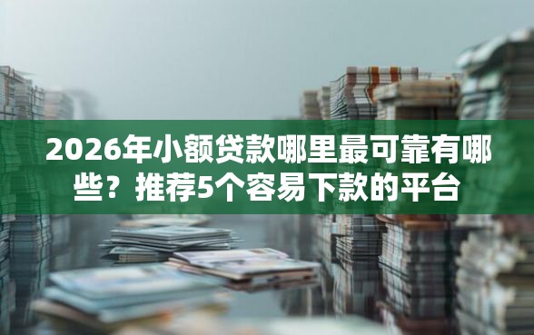 2026年小额贷款哪里最可靠有哪些？推荐5个容易下款的平台