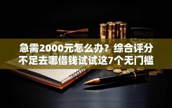 急需2000元怎么办？综合评分不足去哪借钱试试这7个无门槛平台