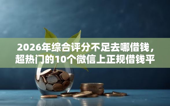 2026年综合评分不足去哪借钱，超热门的10个微信上正规借钱平台推荐