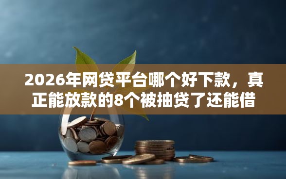 2026年网贷平台哪个好下款，真正能放款的8个被抽贷了还能借钱的软件推荐
