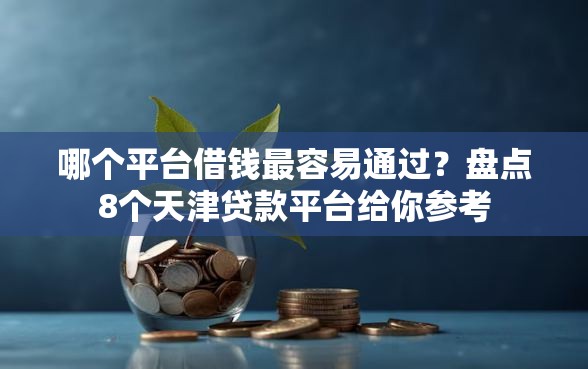 哪个平台借钱最容易通过？盘点8个天津贷款平台给你参考