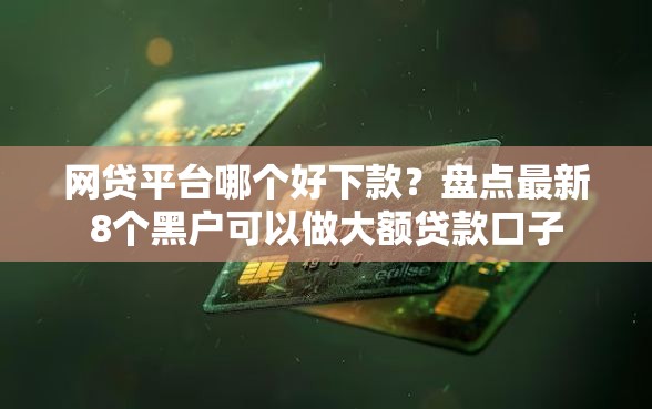 网贷平台哪个好下款？盘点最新8个黑户可以做大额贷款口子