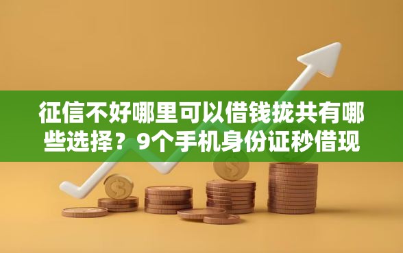 征信不好哪里可以借钱拢共有哪些选择？9个手机身份证秒借现金的平台详解