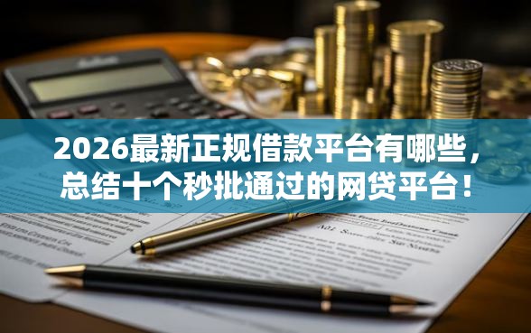 2026最新正规借款平台有哪些，总结十个秒批通过的网贷平台！