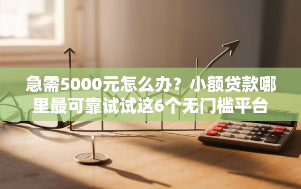 急需5000元怎么办？小额贷款哪里最可靠试试这6个无门槛平台