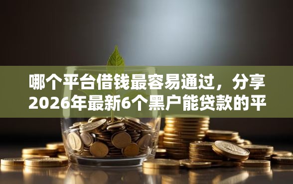 哪个平台借钱最容易通过，分享2026年最新6个黑户能贷款的平台有什么
