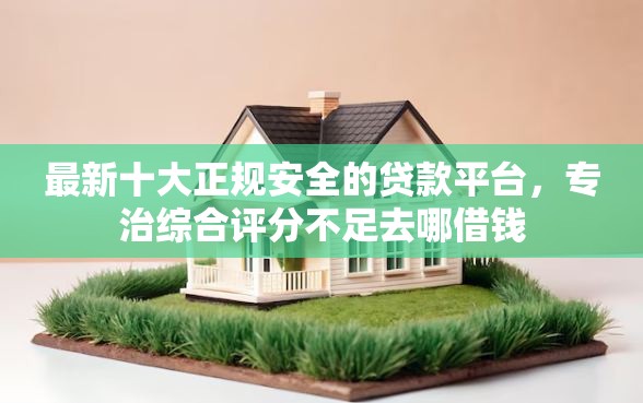 最新十大正规安全的贷款平台，专治综合评分不足去哪借钱