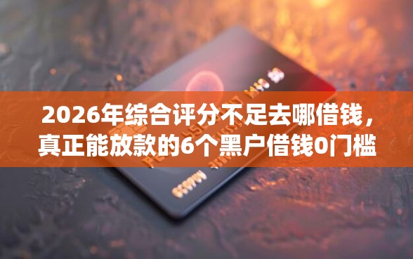 2026年综合评分不足去哪借钱，真正能放款的6个黑户借钱0门槛极速下款app推荐