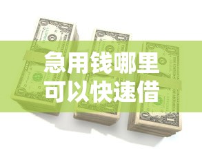 急用钱哪里可以快速借到选哪个平台？8个黑户借款口子推荐