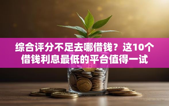 综合评分不足去哪借钱？这10个借钱利息最低的平台值得一试