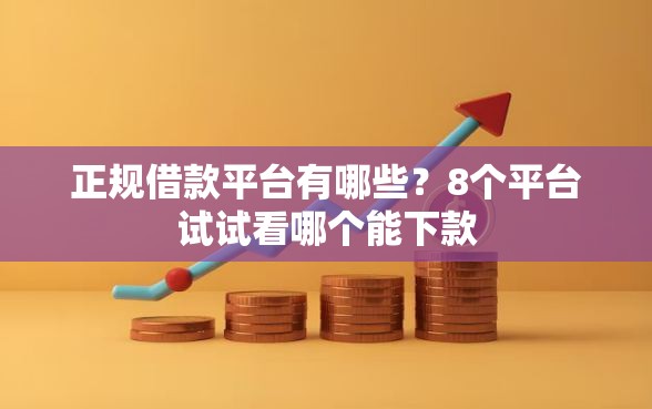 正规借款平台有哪些？8个平台试试看哪个能下款
