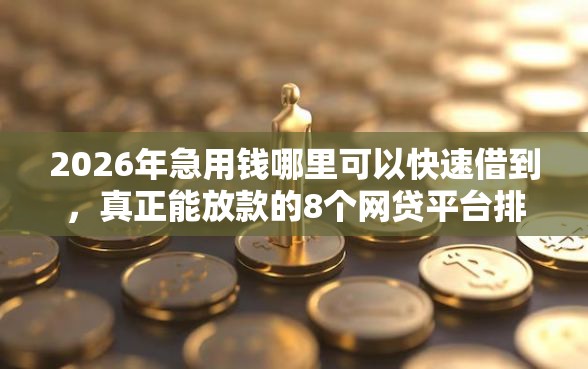 2026年急用钱哪里可以快速借到，真正能放款的8个网贷平台排行推荐