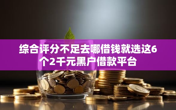 综合评分不足去哪借钱就选这6个2千元黑户借款平台