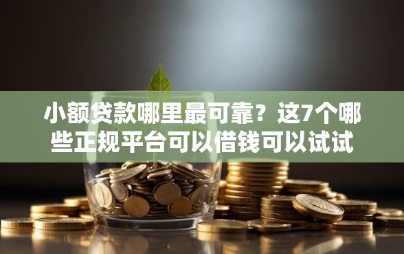 小额贷款哪里最可靠？这7个哪些正规平台可以借钱可以试试