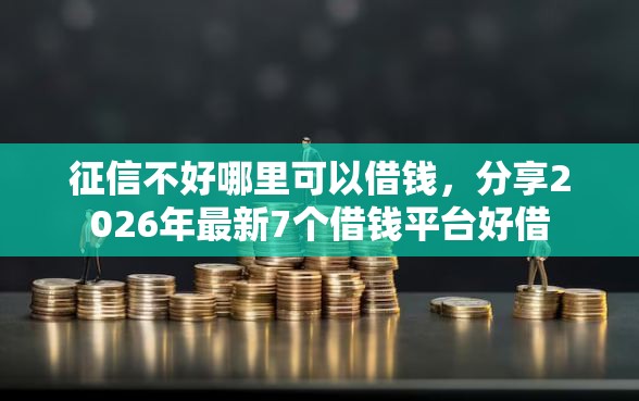 征信不好哪里可以借钱，分享2026年最新7个借钱平台好借