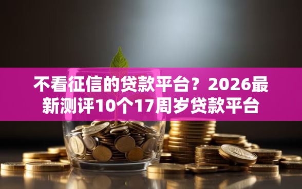 不看征信的贷款平台？2026最新测评10个17周岁贷款平台